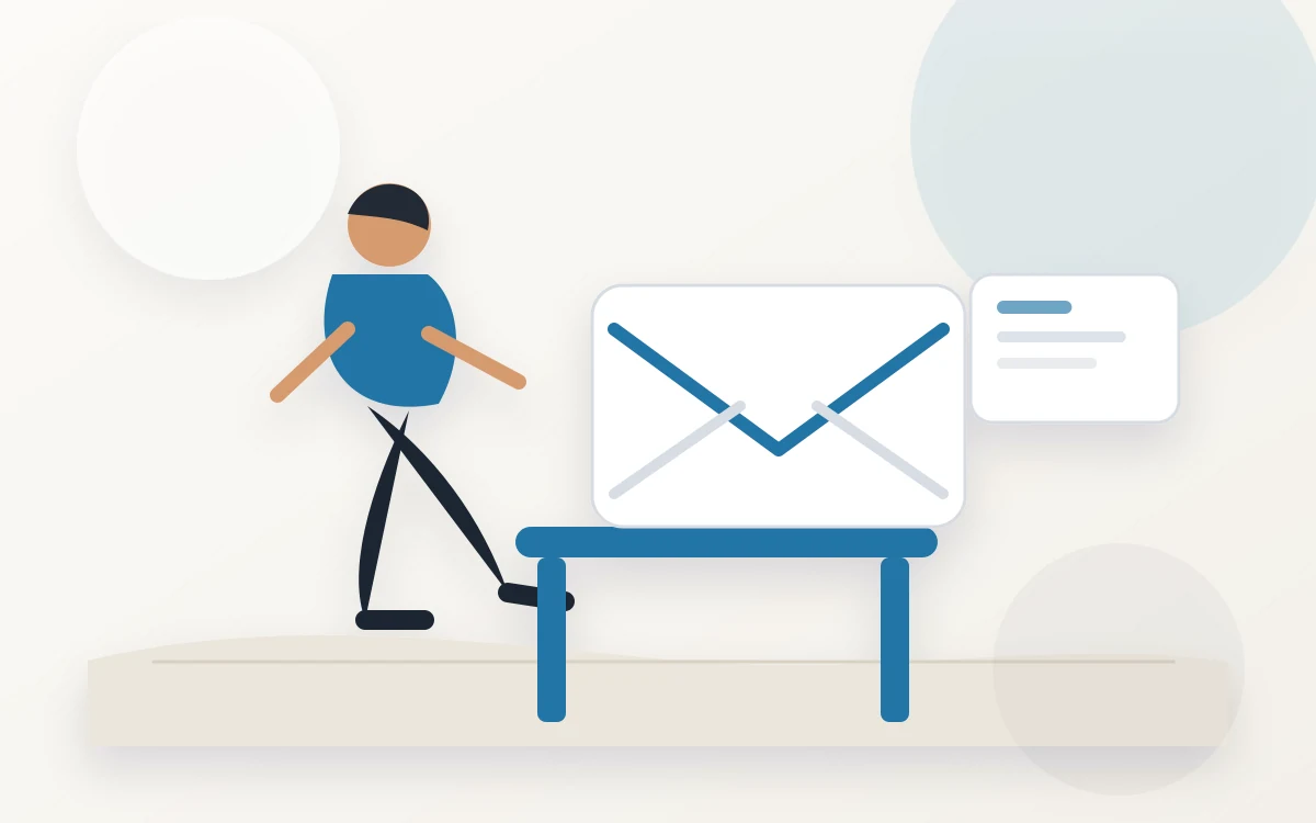 Small-business owner preparing a permission-based email marketing campaign